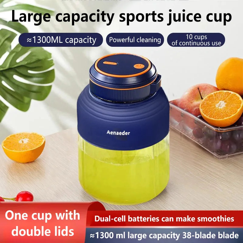 New Wireless Portable Fruit Juicer (1300ml)